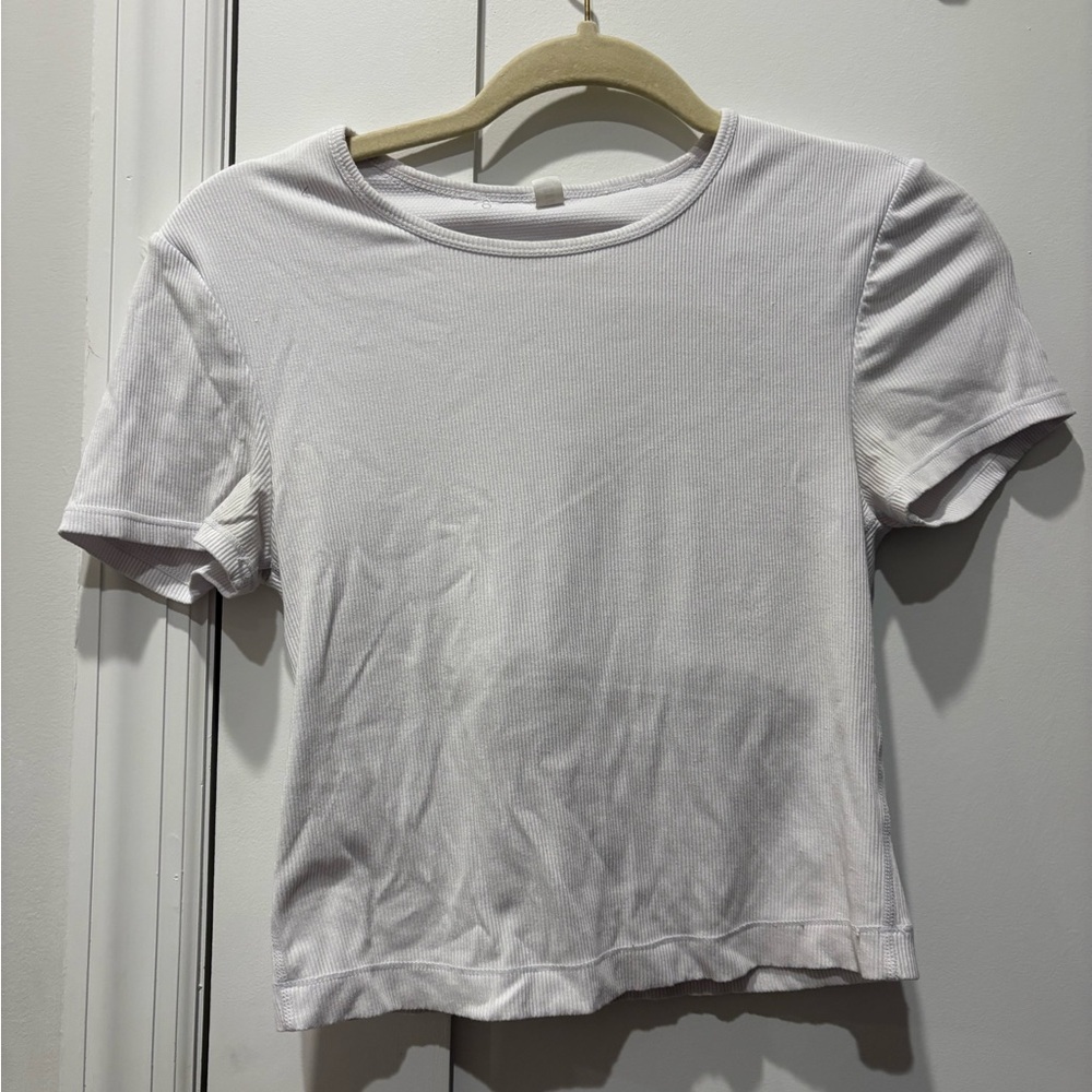 White Women's workout Top